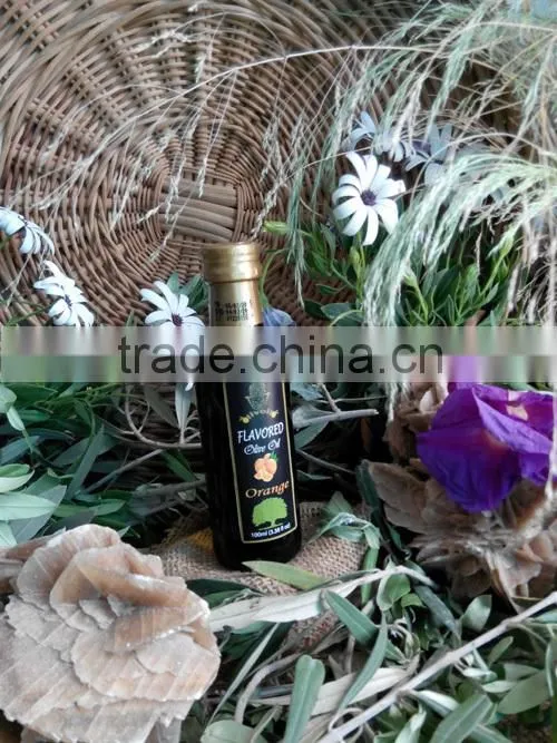 Orange Infused Olive Oil. Premium Quality Olive Oil with ISO9001 Certification. Glass Bottle 250 ml.