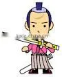 Japanese Wooden HandCrafted Samurai Kokeshi Doll