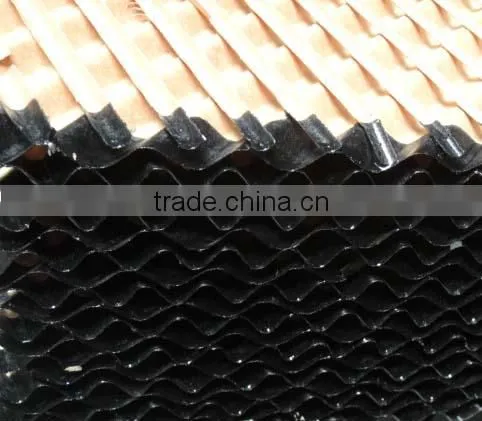 evaporative cooling pad cooling system for poultry farm