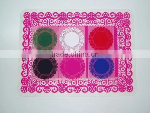 Lace PVC antislip cup coaster for promotional gifts