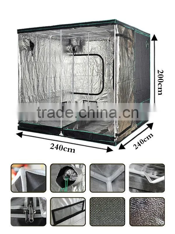 240x240x200cm Hydroponic Greenhouse Mylar large Grow Tent