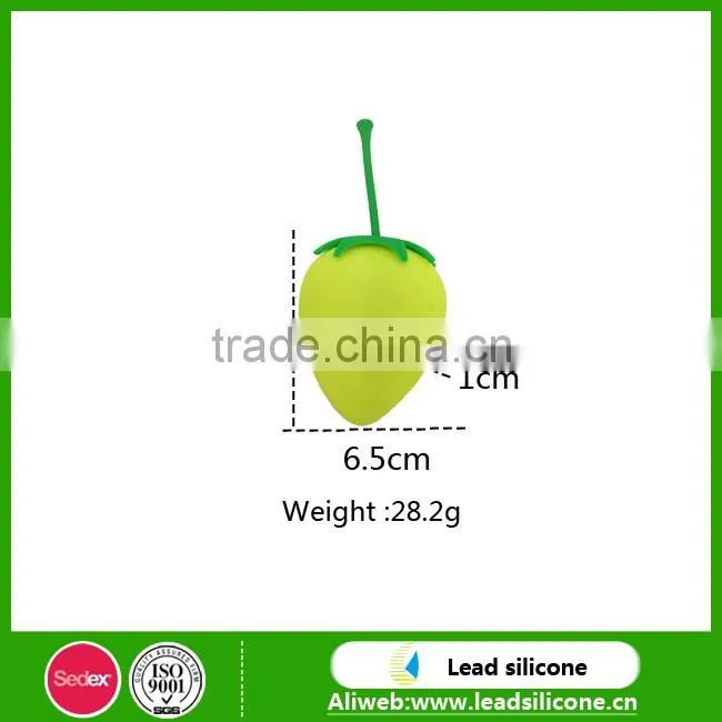 promotional gift soft silicone key bag, custom strawberry design soft silicone key bag, hot selling key bag