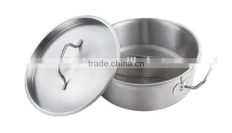 Two Handle Sauce Pan Saucepan Double-Flavoured Cooker Family Restaurant Hotel Usage Shot Body Stainless Steel Soup Pot