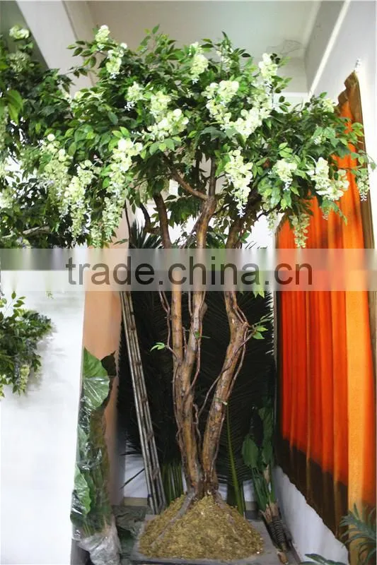 Home garden deco 50cm to 400 cm hight artificial white large Chinese wistaria EDHS1501 1609