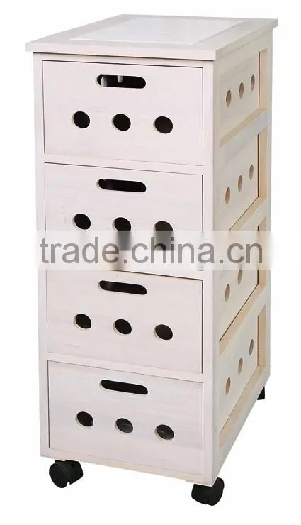 New style high quality and good price wooden cabinet with wheels