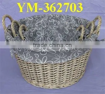 large willow storage basket brown