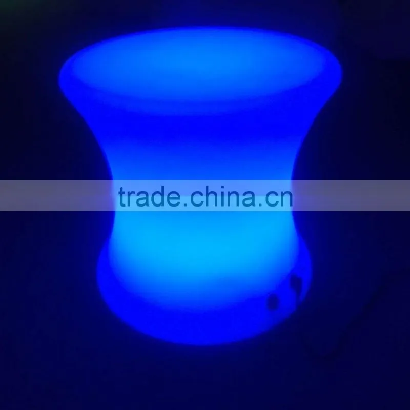 PE made waterproof outdoor use led stool / colorful changing led light up stool seat