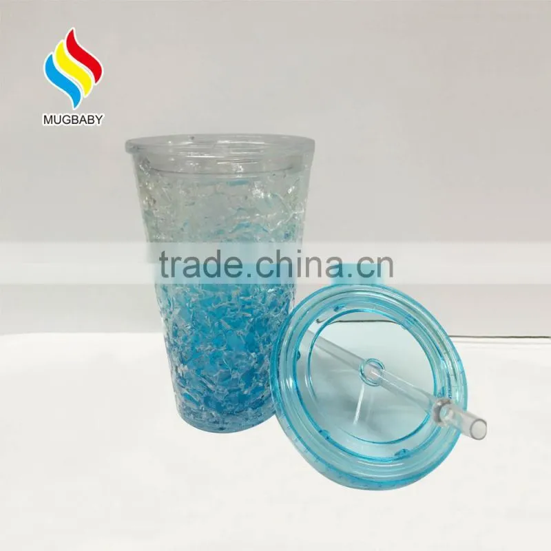 Summer Promotion plastic freeze mug double wall