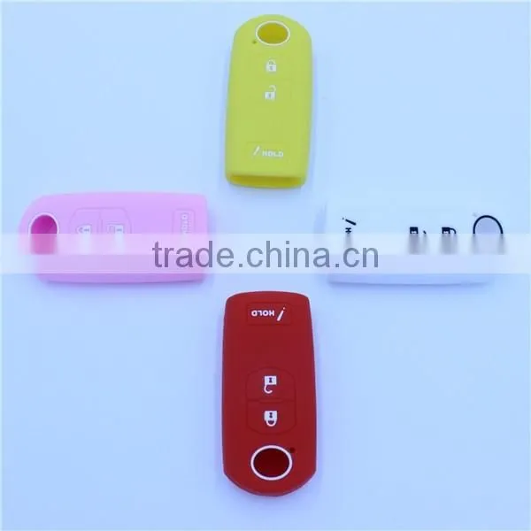 Silicone car key cover bag for mazda 3 button keys