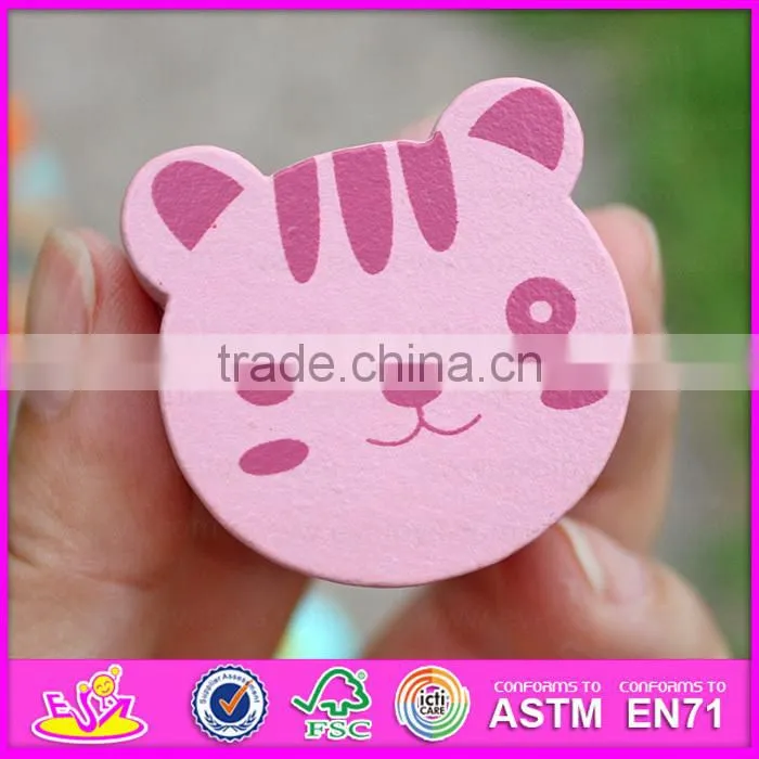 2015 Hot sale Wooden Blocks Train Set Toys Animal Vehicles Toys,Cute wooden animal blocks train toy,Pull Line Train Toy W04A066
