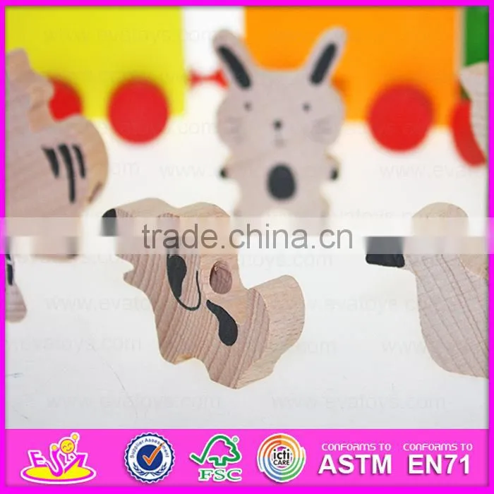 2015 Educational Kids wooden pull line toy,Funny play children wooden pull line toy,Hot sale Baby Pull Line Train Toys W05B088