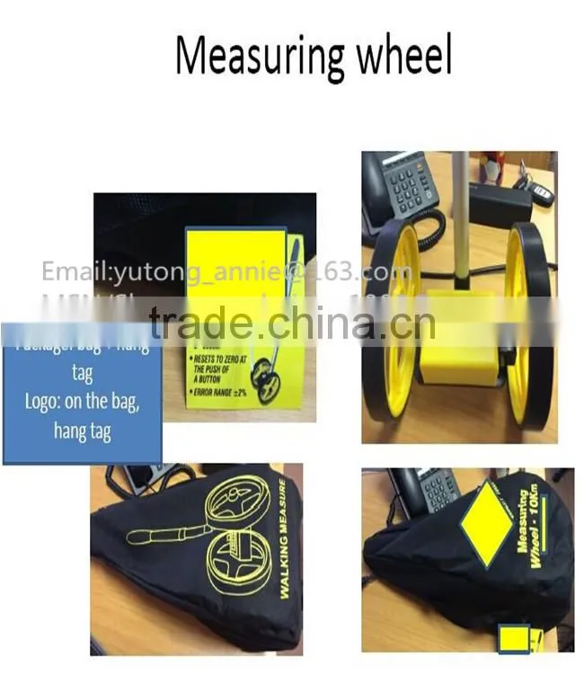 Double yellow mechanical Distance Measuring Wheels