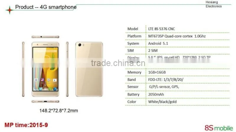 LTE8S5376 5.0" high end cheap mobile phone wholesale