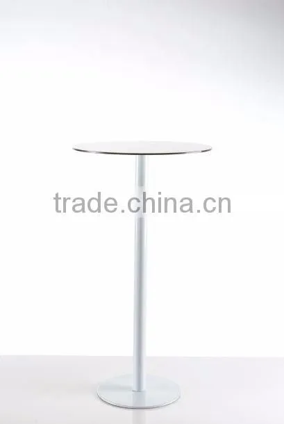 cheap white glass top bar table for dining