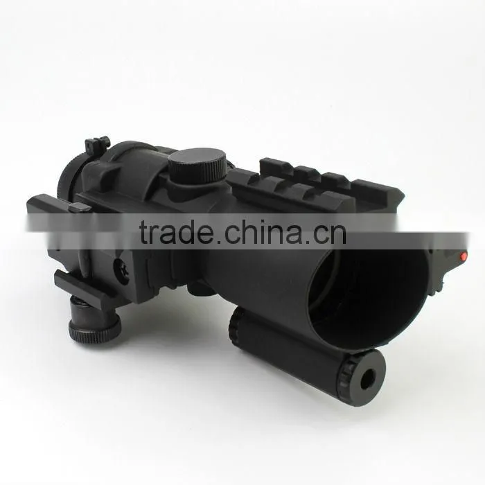 Prismatic Sight tactical sinper Fiber Optics 4X32 green/red illumination dot sight riflescope with red laser