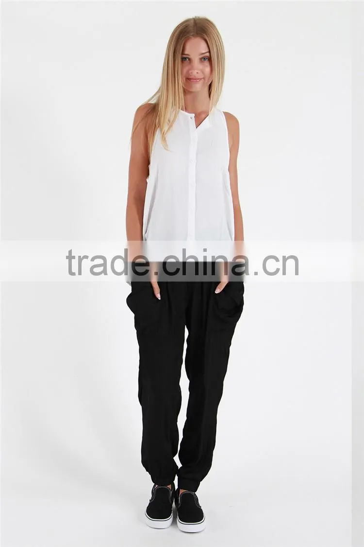 Cotton trousers new design terry knitted soft pants sex pants
