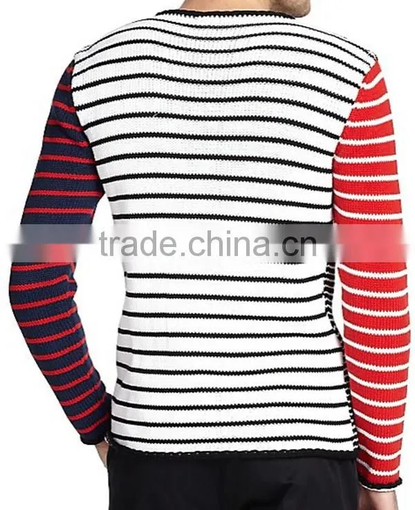 men's latest colorful design cotton sweater