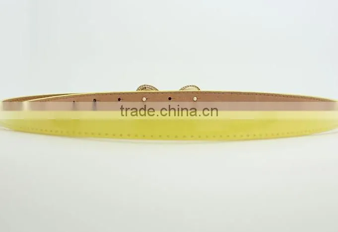 New candy color Painting PU Leather Women Belt Kinds Of Collocation Dresses Belts For Women