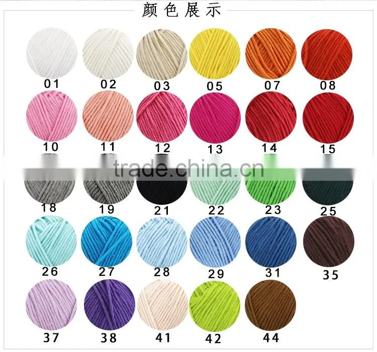 China yarn supplier wholesale combed cotton baby yarn for hand knitting sweater