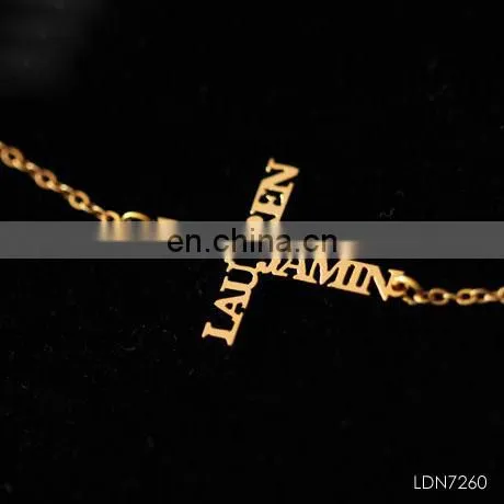 Fashion jewelry exquisite cool sideway cross necklace