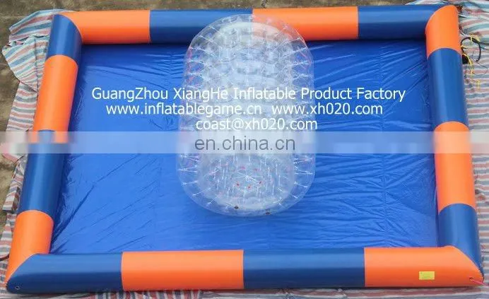 2012 hot sale crazy fun double layered Inflatable water roll ball wr032