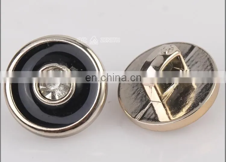 UV Plating Resin Button with Rhinestone BA60086