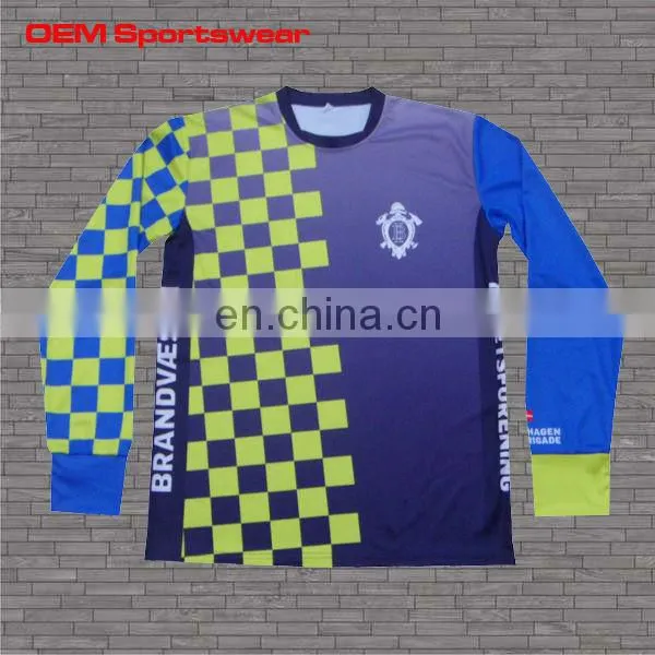 Sublimated sportswear long sleeve polyester t-shirts