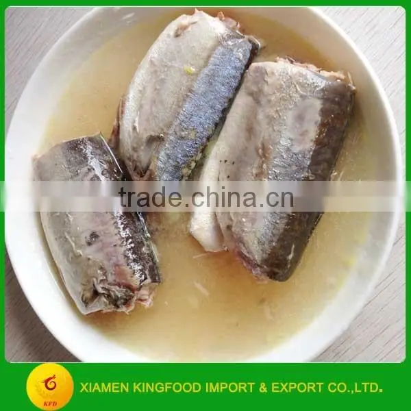Brine preservation process and fish product type canned jack mackerel