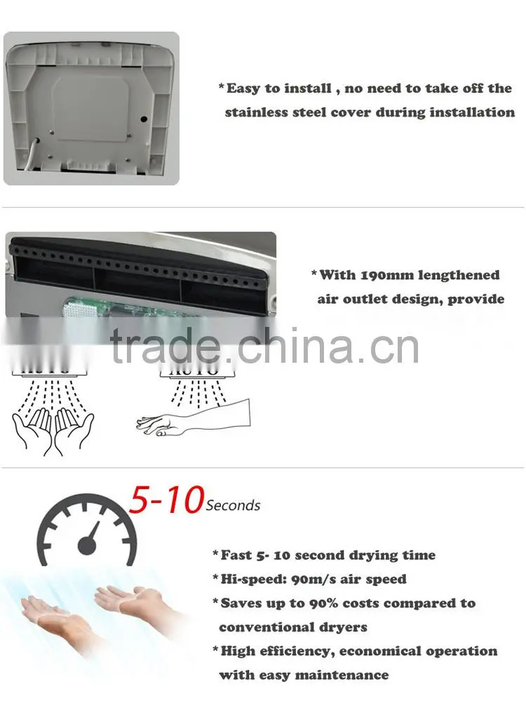sanitary ware commercial hand dryer machine