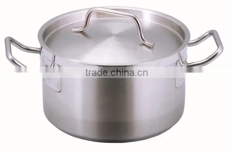 04 style High Body Commercial Stainless Steel Stock Pot Soup Pot with Compound Bottom