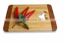 Natural and Carbonized round Bamboo Cutting Board 2105