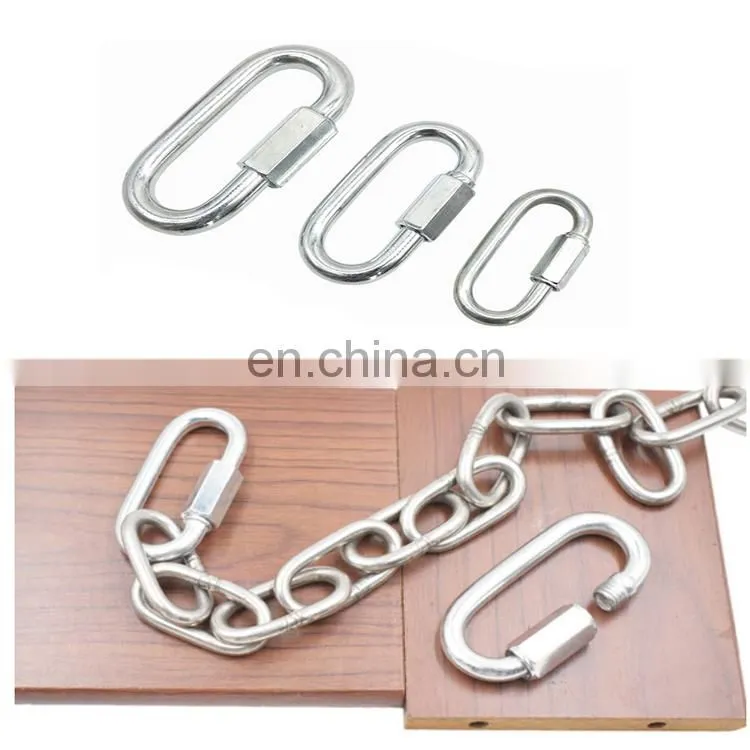 JingHong New Design Outdoor Climbing Zinc Plated Quick Link Hook