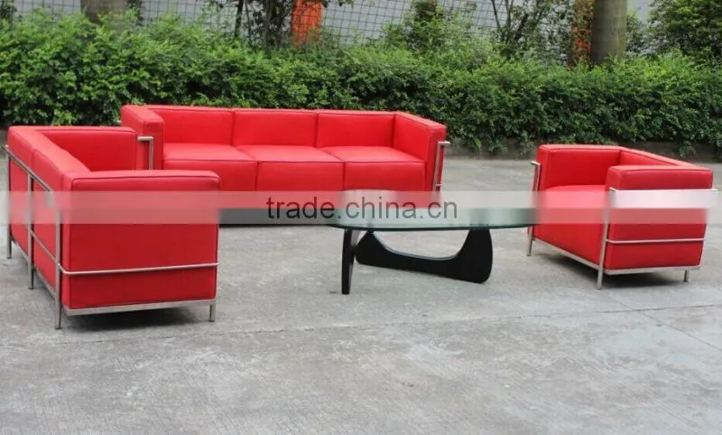 Replica fashion red color Le Corbusier LC3 sofa collection for living room