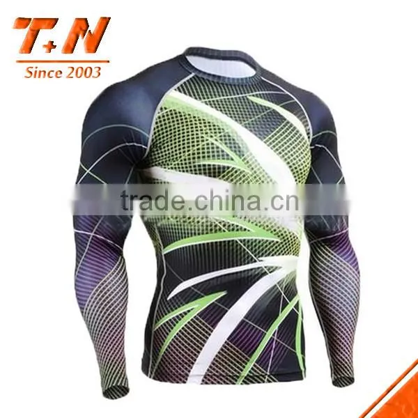 OEM service Sublimation custom printed mma rash guard