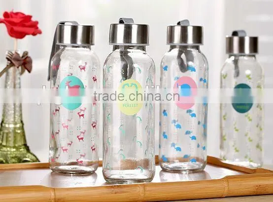 Customized advertising gift cup glass sports cup lid creative portable leak-resistant readily cup transparent