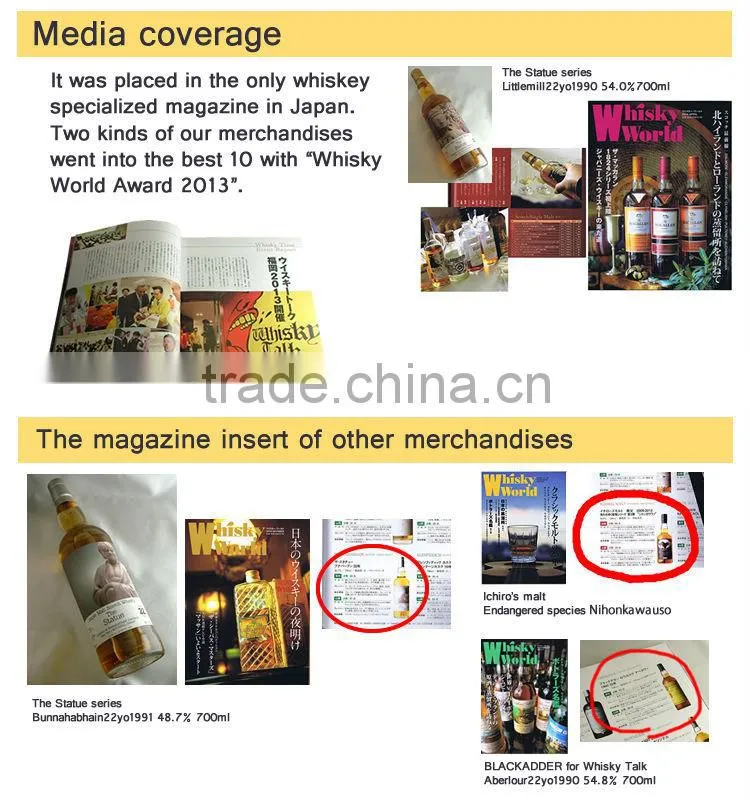 High quality original whisky spirit from Japanese craft distilleries