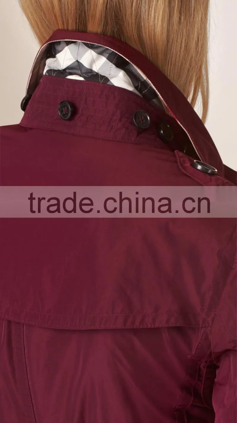 Women Winter Hooded Short Trench Coat