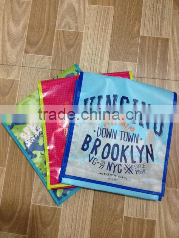 2014 kids love design pp lamination custom woven school bag