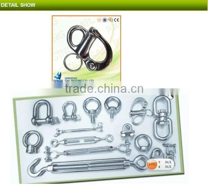 Stainless Steel Black Coated Fixed Snap Shackle