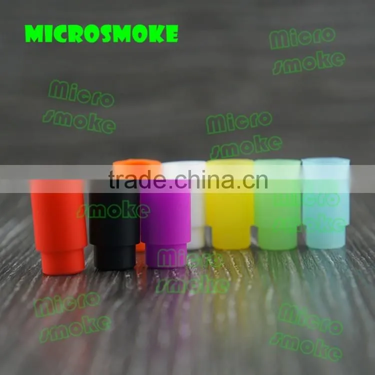 Microsmoke silicone mouthpiece wholesale electronic cigarette drip tip in silicone, e cig drip tips silicone drip tip