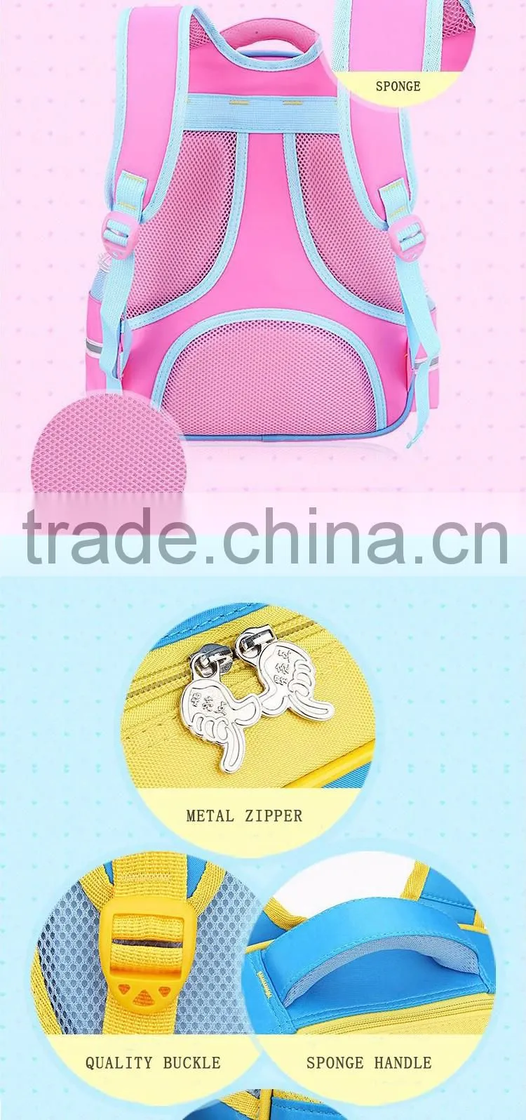 ventilate alleviate burden waterproof for student's school bag fashion backpack