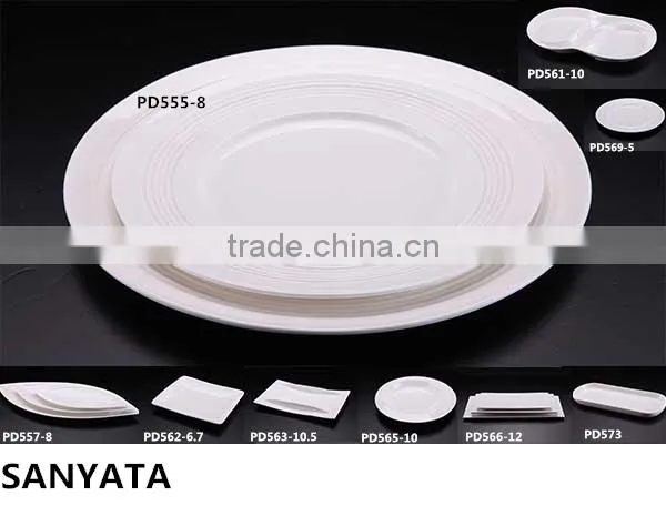 hand painted custom logo porcelain buffet plate