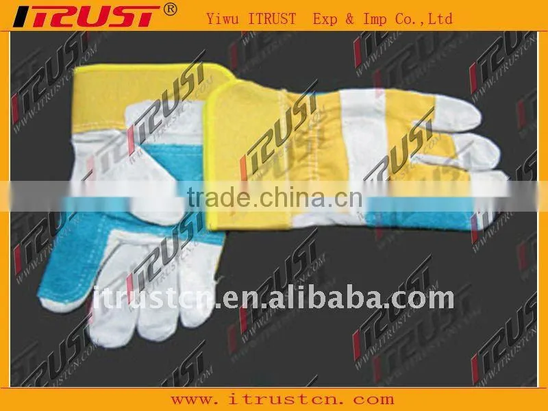 Genuine Leather Working Gloves with patch palm