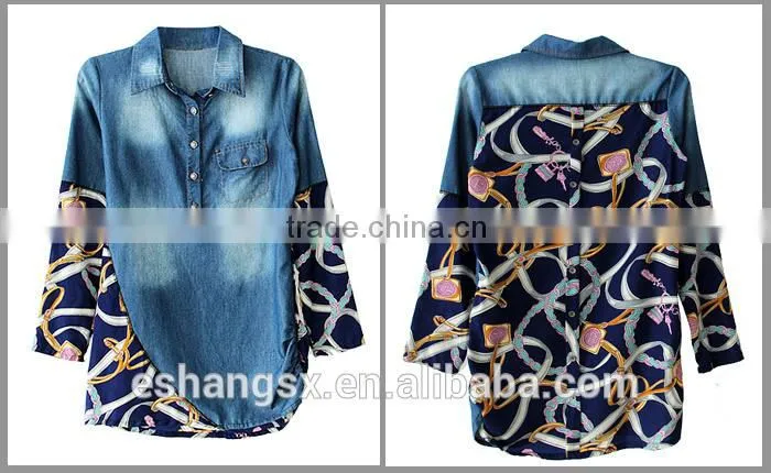 Ladies new design formal guayabera shirt