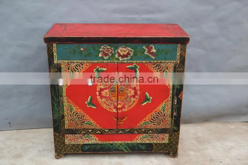hand painted Antique furniture with drawer and door