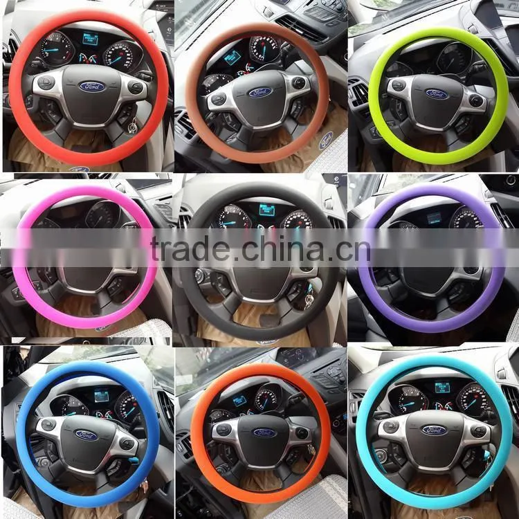 Colorful Auto Car Non-slip Silicone Interior Steering Wheel Cover