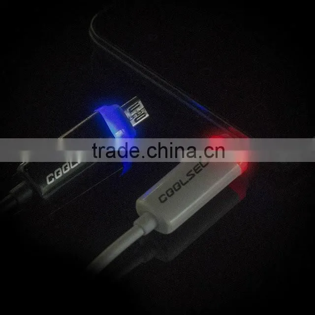 Promotional LED Light Micro USB Cable for Samsung mirco usb cable with LED light