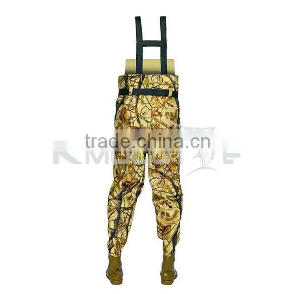 CHN-81205M high quality fishing wader suit camo high chest fishing wader boots