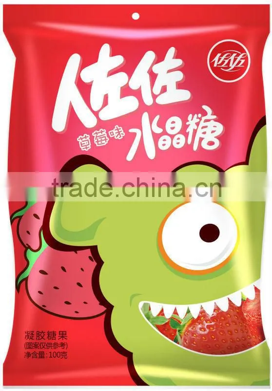 lovely cartoong 100g soft fruit novelty candy