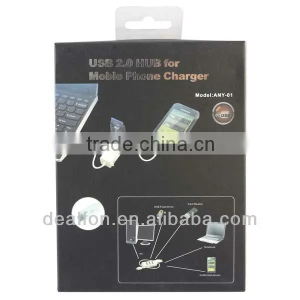 3 Ports USB 2.0 HUB for SAMSUNG Mobile Phone Charger